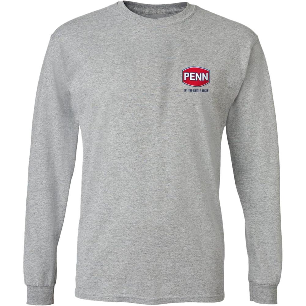 imagePENN Mens Logo Long Sleeve TShirtHeather Grey