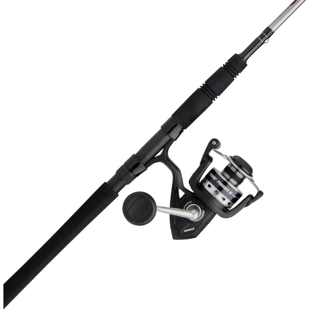 imagePENN Pursuit III ampamp Pursuit IV Spinning Reel and Fishing Rod Combo5000 Size Reel  8  Medium Heavy  2pc