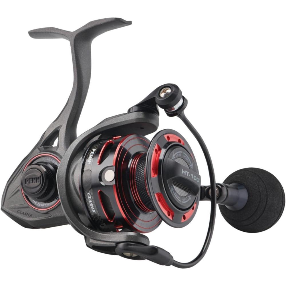 imagePenn Clash II Spinning Reel  Lightweight Saltwater Shore and Kayak Fishing Reel for Lure Fishing  Sea Fishing Reel for Bass Pollack Cod Wrasse4000
